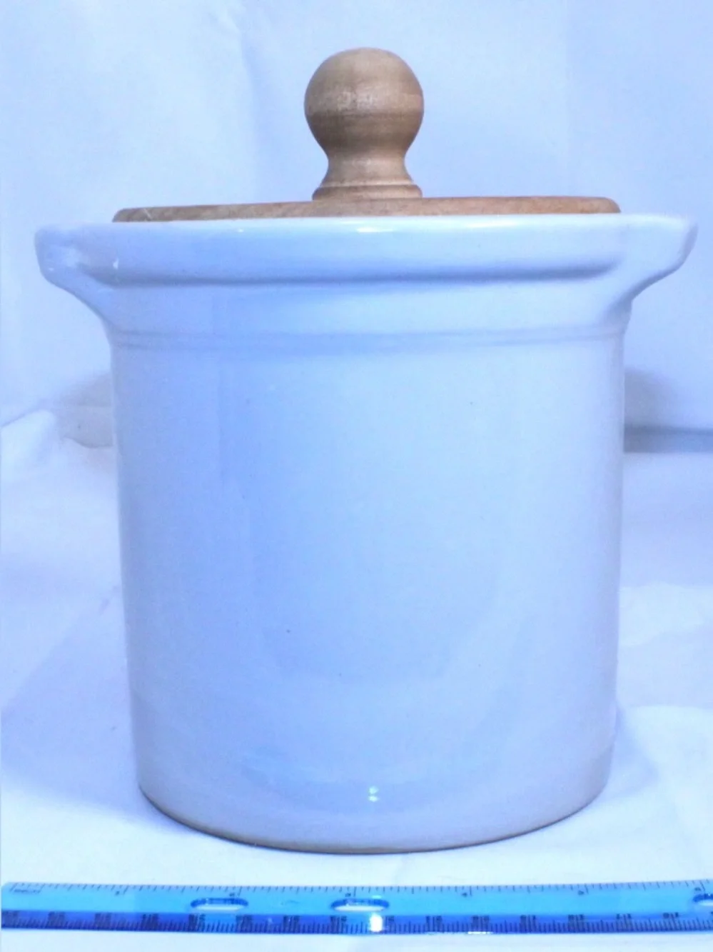 Vintage MCM Monmouth Pottery Coffee Crock USA Americana